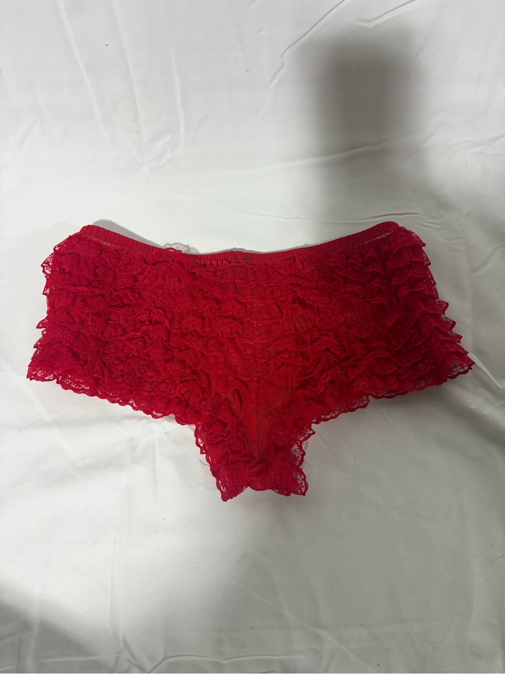 Red Layered Lace Ruffle Bloomers - Picture 2 of 6